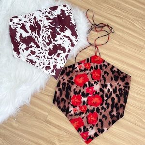 Superdown triangle crop tops